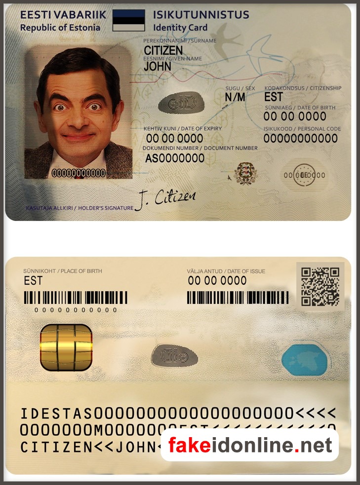 Estonia ID Card Template PSD V1